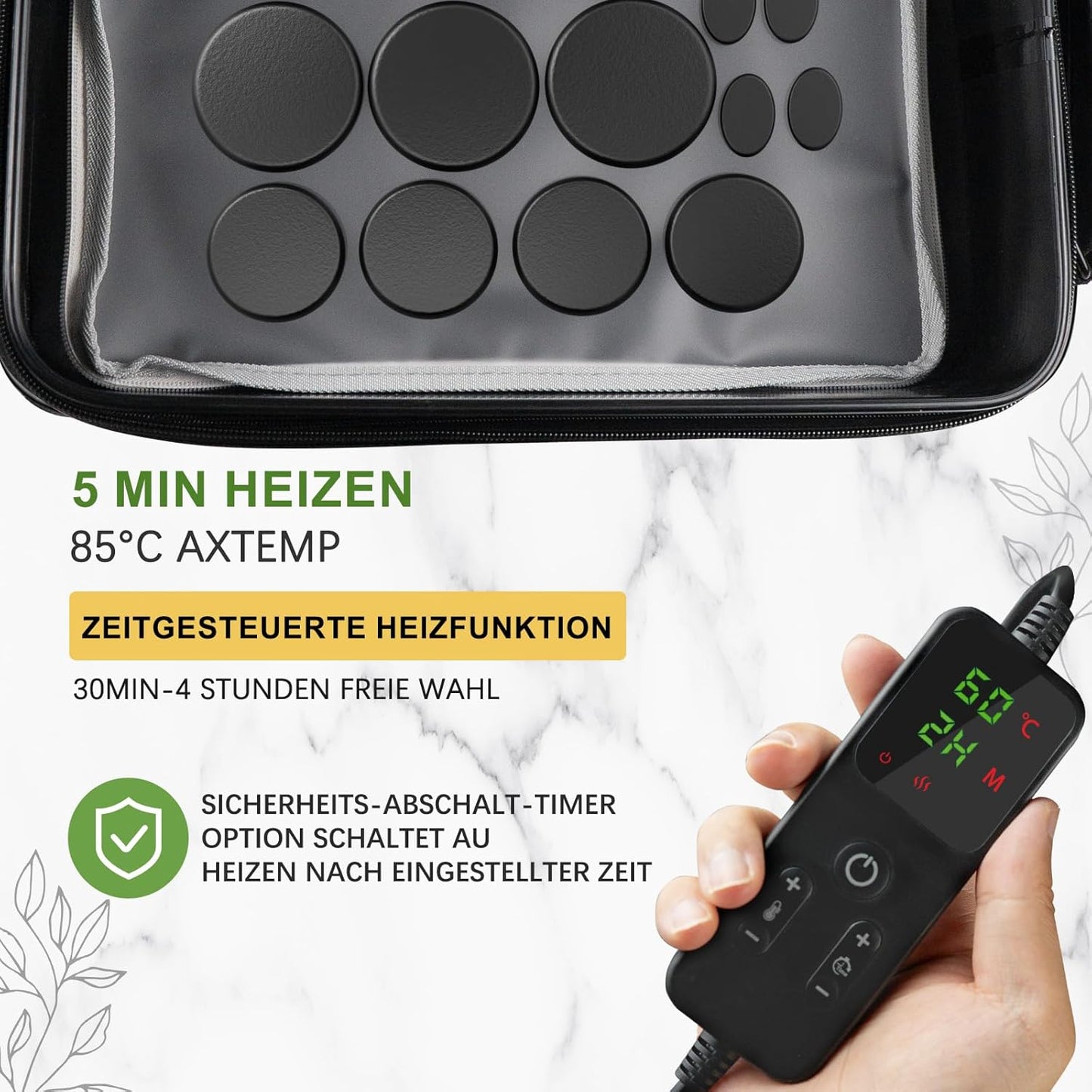 Massage Stone Warmer Set